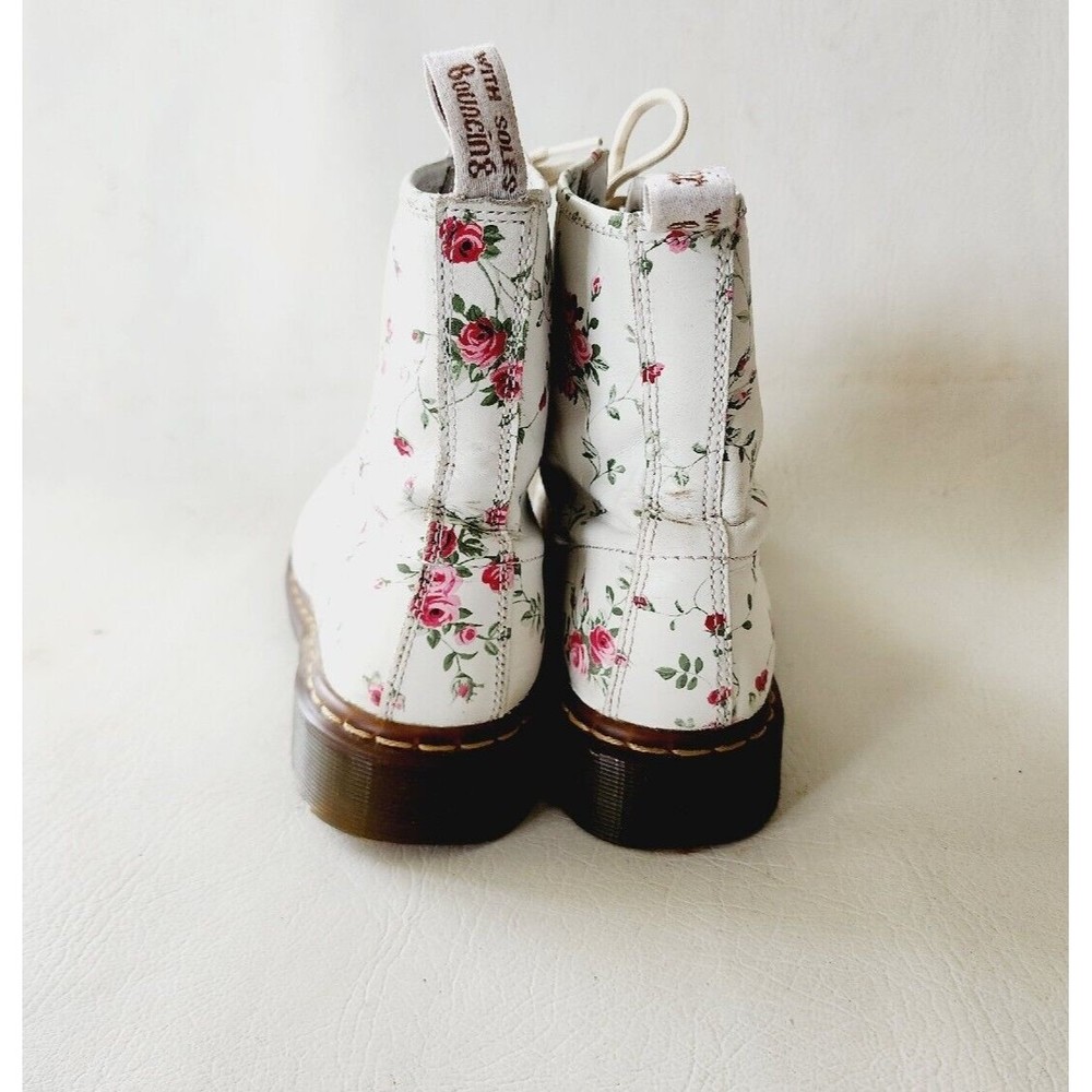 Dr Marten 1460 Portland Rose Combat Lace Up White RARE Limited Edition 8 - Picture 5 of 11